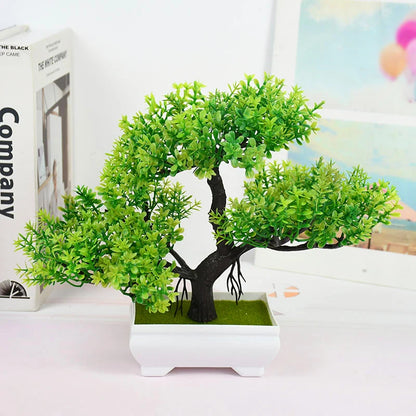 Mini Artificial Bonsai Tree – Elegant Potted Decor for Home