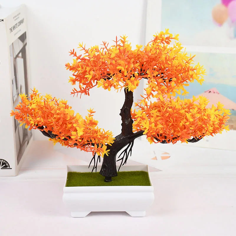 Mini Artificial Bonsai Tree – Elegant Potted Decor for Home