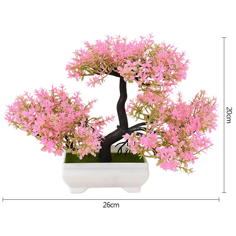 Mini Artificial Bonsai Tree – Elegant Potted Decor for Home