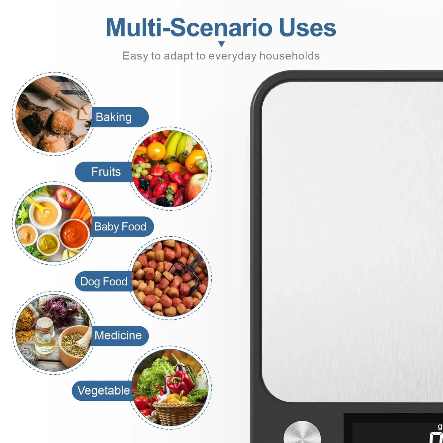 Smart Digital Kitchen Scale – Precision Weighing for Food, Coffee & Baking