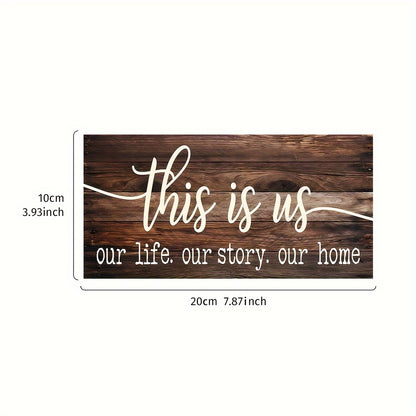 Rustic Wooden “This Is Us” Family Quote Wall Sign